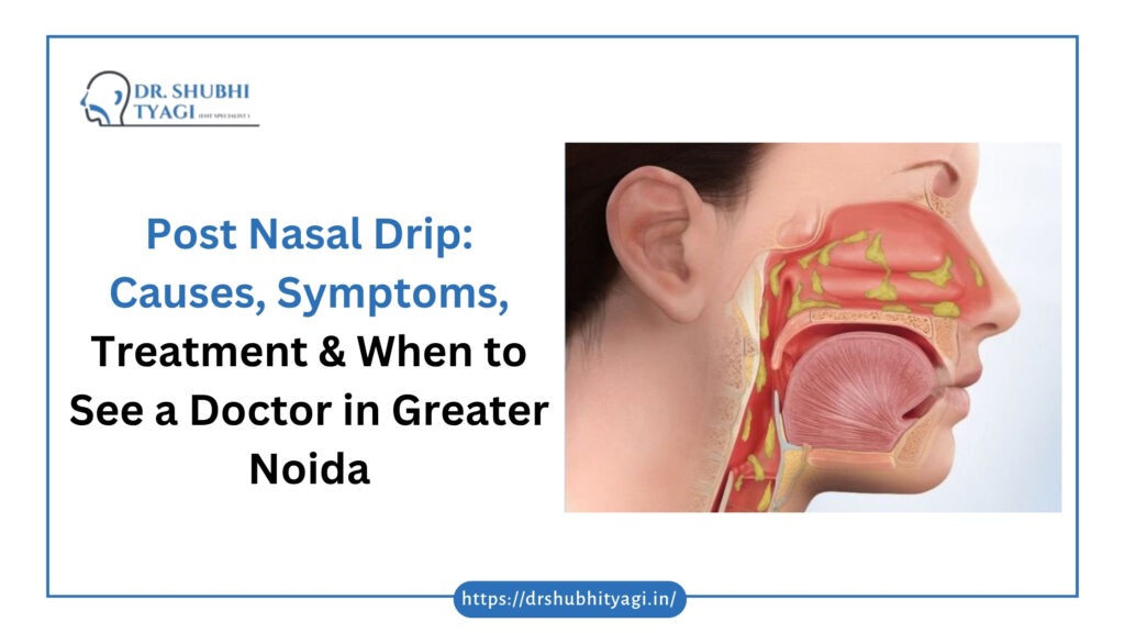 Post Nasal Drip Causes, Symptoms, Treatment & When to See an ENT Doctor in Greater Noida